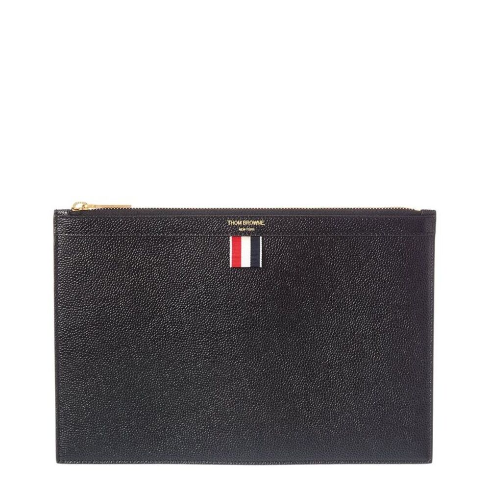 Thom Browne Leather Pouch, Black